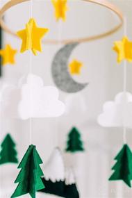 img 2 attached to 🌙 Starry Woodland Night Baby Crib Mobile by Sorrel & Fern - Nursery Decoration for Boys and Girls - Evergreen Ceiling Mobile