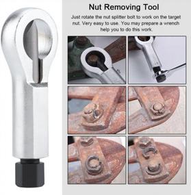 img 2 attached to 45# Steel Heavy Duty Nut Splitter Set, Broken Damaged Screw Nut Removal Splitting Tools 4 Sizes (103Cm/3.941.18In)