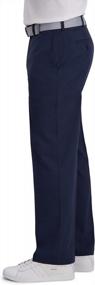 img 3 attached to Haggar Men'S Cool Right Performance Flex Solid Classic Fit Flat Front Pant-Reg. And Big & Tall Sizes