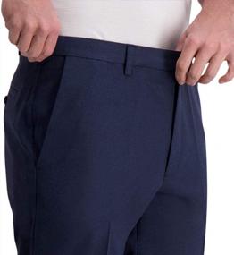 img 1 attached to Haggar Men'S Cool Right Performance Flex Solid Classic Fit Flat Front Pant-Reg. And Big & Tall Sizes