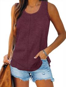 img 4 attached to Loose Fit Sleeveless Camisole For Women - Scoop Neck Casual Tank Tops By Minclouse