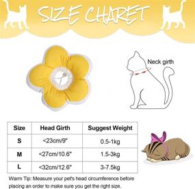 img 1 attached to 🌸 Soft Flower Cat Cone Collar for Medical Recovery, Anti-Bite Scratch Adjustable Stop Licking E Collar, Breathable Waterproof Elizabethan Collar for Cat Kitten Puppy, Cat Pillow Included