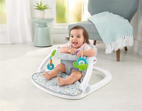 img 3 attached to Fisher-Price Sit-Me-Up Honeydew Drop Floor Seat: Portable Infant Chair with Toys