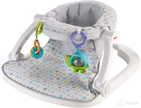 img 4 attached to Fisher-Price Sit-Me-Up Honeydew Drop Floor Seat: Portable Infant Chair with Toys