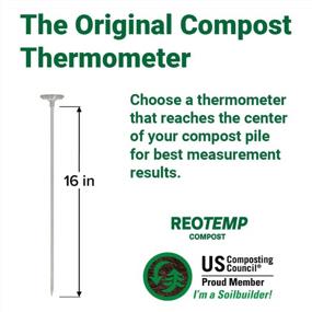 img 3 attached to Reotemp термометр компоста задворк Фаренгейта 16 дюймов с направляющим выступом цифров компостируя