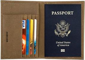 img 3 attached to Blocking Genuine Leather Passport Holder Travel Accessories : Passport Wallets