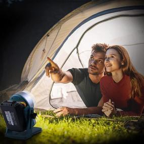 img 3 attached to Portable Cordless LED Work Light - 18W Battery Powered And Adjustable For Camping, Hiking, Emergency And Car Repair - Compatible With Makita 18V Battery - 1600Lm - Tool Only