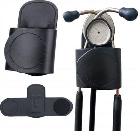 img 2 attached to Leather Stethoscope Holder Clip: Securely Carry & Prevent Loss Or Misplacement On Waist Belt