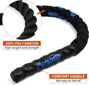 img 2 attached to Level Up Your Fitness Game With Perantlb Heavy Battle Rope - Durable Nylon Sleeve And Anchor Strap Kit Included