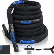 level up your fitness game with perantlb heavy battle rope - durable nylon sleeve and anchor strap kit included логотип