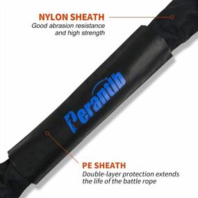 img 1 attached to Level Up Your Fitness Game With Perantlb Heavy Battle Rope - Durable Nylon Sleeve And Anchor Strap Kit Included