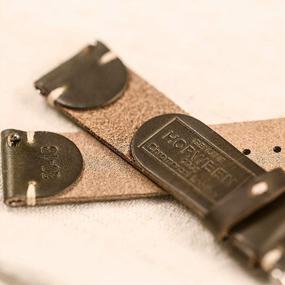 img 1 attached to Handmade Horween Leather Watch Bands For Men - Quick Release, Soft Vintage Replacement Strap
