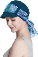 women's breathable bamboo-lined cotton hat and scarf set - stay warm & comfortable! logo
