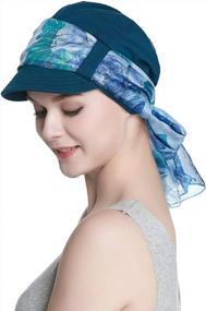 img 4 attached to Women'S Breathable Bamboo-Lined Cotton Hat And Scarf Set - Stay Warm & Comfortable!