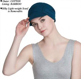 img 3 attached to Women'S Breathable Bamboo-Lined Cotton Hat And Scarf Set - Stay Warm & Comfortable!