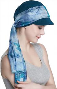 img 2 attached to Women'S Breathable Bamboo-Lined Cotton Hat And Scarf Set - Stay Warm & Comfortable!
