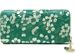 img 2 attached to ArtsEye Embossed Genuine Leather Around Women's Handbags & Wallets ~ Wallets