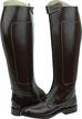 stylish and durable women's polo boots: hispar invader-1 knee high leather equestrian brown logo