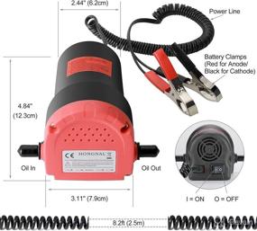 img 2 attached to 🚤 HONGNAL 80w 12V Oil Change Pump Extractor for Boat/Car/Lawn Mower - Marine Diesel Fluid Scavenge Suction Oil Transfer Pump Kit for RV, ATV, Jet Ski, Truck