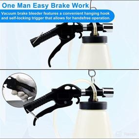 img 2 attached to Efficient 1L Pneumatic Brake Fluid Bleeder Extractor Tool - JoyFans Vacuum Brake Bleeder Kit for Motorcycle & Car Fluid Change