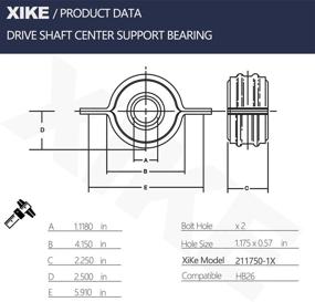 img 3 attached to XiKe 211750-1X или HB26 подшипник поддержки центрального вала привода, замена для Toyota 37230-35130/34030/34040/34050, совместим с T100 1993-1998, Tacoma 1995-2004 и Tundra 2000-2006.