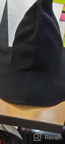 img 4 attached to Женская шляпа ведьмы на Хэллоуин - черный шерстяной аксессуар для костюма для взрослых для женских вечеринок и костюмов.