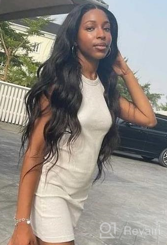 img 1 attached to A Alimice Lace Front Wigs Human Hair Pre Plucked 24 Inch 13X4 Hd Transparent Glueless Body Wave Lace Front Wigs For Black Women Human Hair Wig With Baby Hair 180% Density Frontal Wigs Natural Black Color (24 Inch) review by Gary Konduru