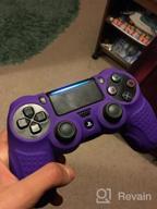 img 1 attached to Purple Anti-Slip Silicone Cover Case With Thumb Grips For Sony PS4 DualShock4, PS4 Slim And PS4 Pro Controllers - CHINFAI PS4 Controller Skin Protector For Improved Grip review by Dragan Nelson