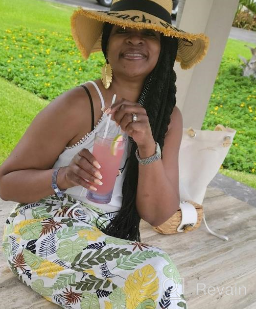 img 1 attached to Funky Junque Women'S Embroidered Beach Floppy Sun Hat With UPF 50 Protection review by Stephen Tharpe