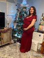 img 1 attached to Stretchy Sleeveless Ruffle Maternity Maxi Dress By Dance Fairy Molliya review by Tamara Sanders