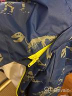 img 1 attached to Waterproof Boys Rain Jacket - Lightweight Zipper Hoodies W/ Dinosaurs Design For Kids Outerwear review by John Wood