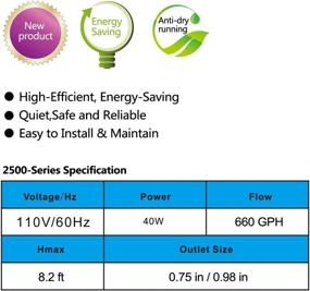 img 3 attached to 🌊 Улучшите ваше водное окружение с помощью насоса FREESEA для погружения в воду: идеально подходит для прудов, аквариумов, гидропоники, рыбных аквариумов, садов, фонтанов и водопадов!