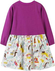img 3 attached to Little Christmas Sleeve Cotton Dresses Girls' Clothing ~ Dresses
