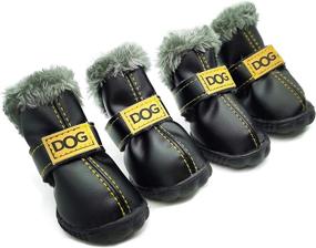 img 4 attached to 🐾 Winter Dog Shoes: Waterproof Boots for Cute Small Dogs - Protect Paws with Skidproof Booties - Ideal for Chihuahuas and Yorkies - 4 Pcs/Set