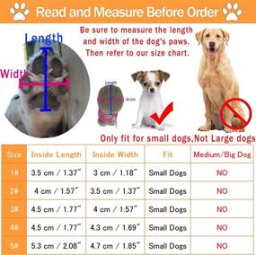 img 3 attached to 🐾 Winter Dog Shoes: Waterproof Boots for Cute Small Dogs - Protect Paws with Skidproof Booties - Ideal for Chihuahuas and Yorkies - 4 Pcs/Set