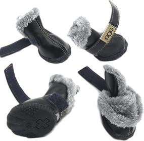 img 1 attached to 🐾 Winter Dog Shoes: Waterproof Boots for Cute Small Dogs - Protect Paws with Skidproof Booties - Ideal for Chihuahuas and Yorkies - 4 Pcs/Set