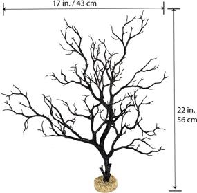 img 3 attached to 🐠 Enhance Your Aquarium with the CURRENT USA Black Manzanita Branch: 22-inch Tall, Weighted Base, and Stunning Molded Aquarium Décor
