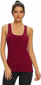 img 3 attached to Pack Of 4 Femdouce Racerback Tops: Perfect For Women'S Activewear, Running, And Yoga