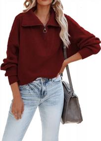 img 4 attached to Stay Cozy In Style With Hotouch Womens Lantern Sleeve Pullover Sweater