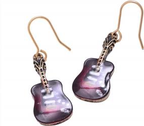 img 3 attached to Acoustic Guitar Dangle Earrings By Spinningdaisy With Classic Rock Design