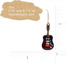 img 1 attached to Acoustic Guitar Dangle Earrings By Spinningdaisy With Classic Rock Design