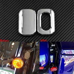 img 3 attached to Chrome Motorcycle Antenna Hole Cover - Perfect Fit for Harley Touring Road Glide FLTRI 2010-2019 & Street Glide FLHX 2006-2019
