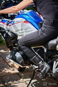 img 1 attached to Durable and Comfortable Motorcycle Ladies Kevlar Leggings for Optimum Protection on the Road