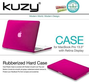 img 3 attached to Raspberry Soft Touch Plastic Hard Shell Cover Compatible With MacBook Pro 13.3 Inch Case 2015-2012 Release Models A1502 A1425 - Kuzy Older Version Case For 13 Inch MacBook Pro.