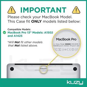 img 2 attached to Raspberry Soft Touch Plastic Hard Shell Cover Compatible With MacBook Pro 13.3 Inch Case 2015-2012 Release Models A1502 A1425 - Kuzy Older Version Case For 13 Inch MacBook Pro.