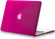 raspberry soft touch plastic hard shell cover compatible with macbook pro 13.3 inch case 2015-2012 release models a1502 a1425 - kuzy older version case for 13 inch macbook pro. logo
