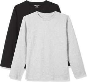 img 1 attached to UNACOO 2 Pack Cotton Sleeves T Shirts Girls' Clothing via Tops, Tees & Blouses