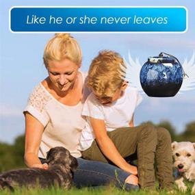 img 3 attached to 🐾 TOPRADE Pet Urns: Blue Cremains Casket for Cats and Dogs – Perfect Resting Place