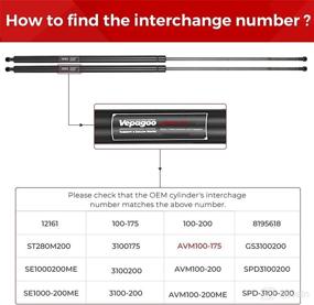 img 3 attached to 28-inch Heavy-Duty Gas Shock Strut Spring for Trailer Tonneau Cover Lift Supports - Set of 2 (200 Lbs/889N) by Vepagoo