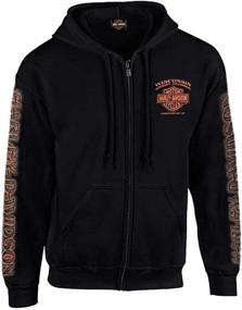 img 2 attached to Harley Davidson Piston Sleeve Full Zip Hoodie